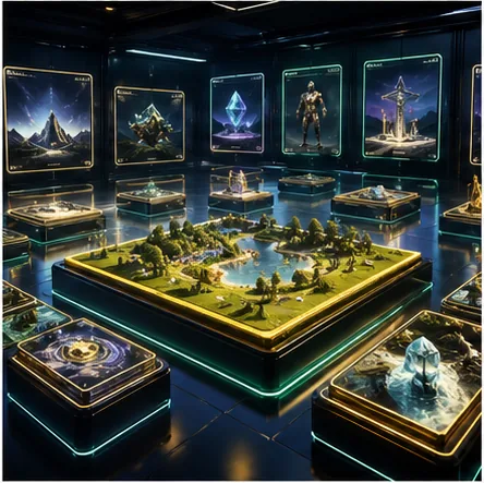 NFT + Land Marketplace visual